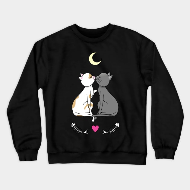 Cats in love kawaii Crewneck Sweatshirt by Pendientera